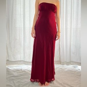 For Love and Lemons Maxi Burgundy Dress
